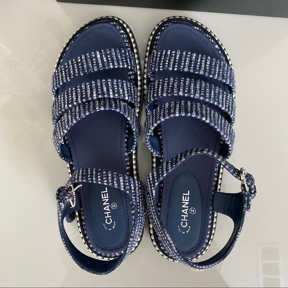 ✅ SOLD. NWT Chanel tweed sandals - Picture 6 of 12